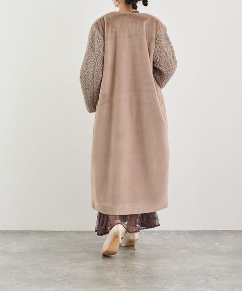 Dorry Doll（ドリードール） ノーカラーコート コート フェイクファー