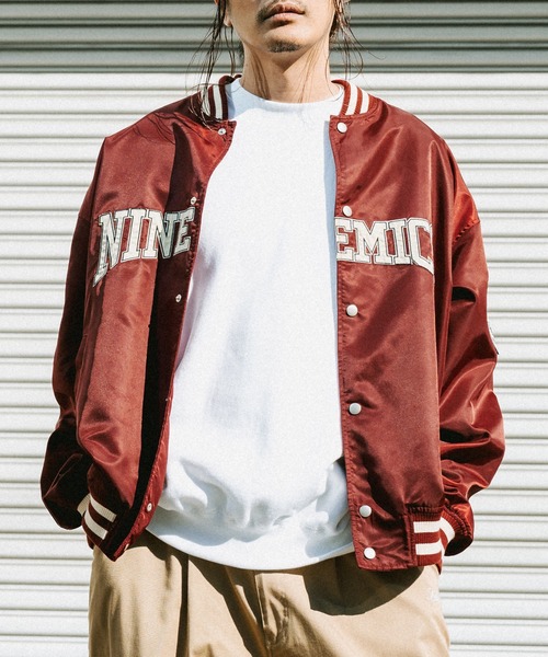 NineMicrophones スタジャン NYLON STADIUM JKT メンズ