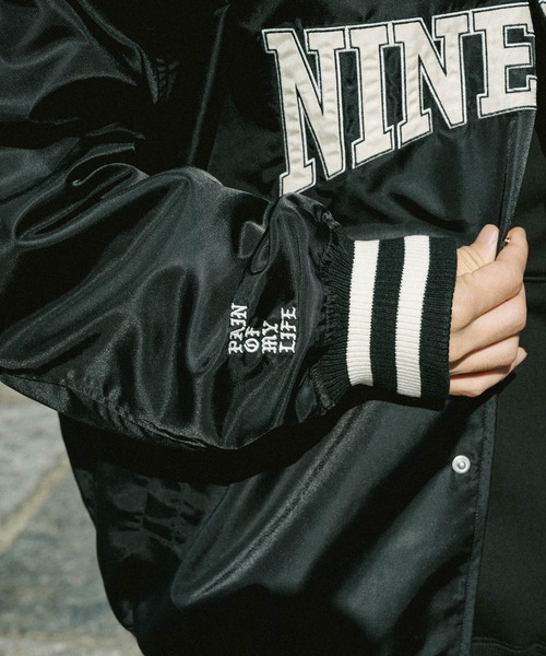 NineMicrophones スタジャン NYLON STADIUM JKT メンズ