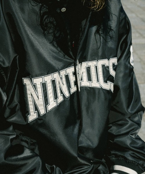 【新品未使用・希少品】Nine Microphones スタジャン NineMicrophones（ナインマイクロフォンズ）NYLON STADIUM JKT
