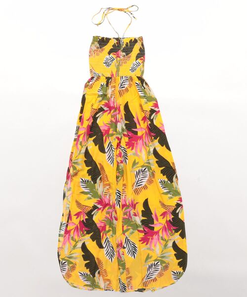 Desigual トロピカル ホルターネック ロングオールインワン