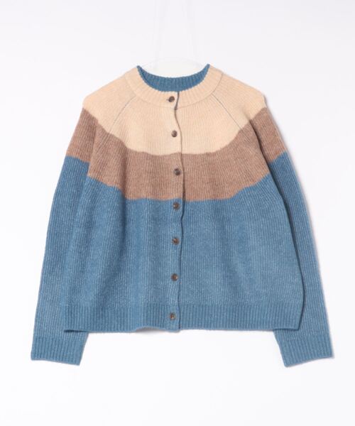 ニット セーター 「ihana」(BRD）2Way トリプルカラー プルオーバー レディース