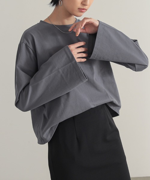 for/c（フォーシー） tシャツ 汗シミ防止フレアスリーブロンT