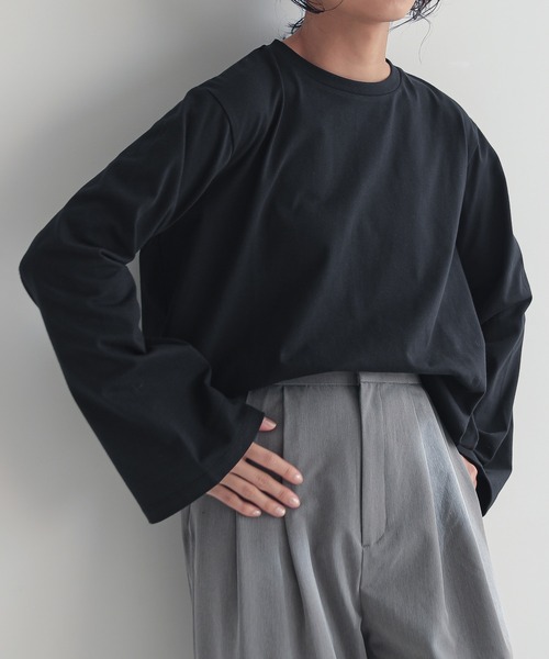 for/c（フォーシー） tシャツ 汗シミ防止フレアスリーブロンT