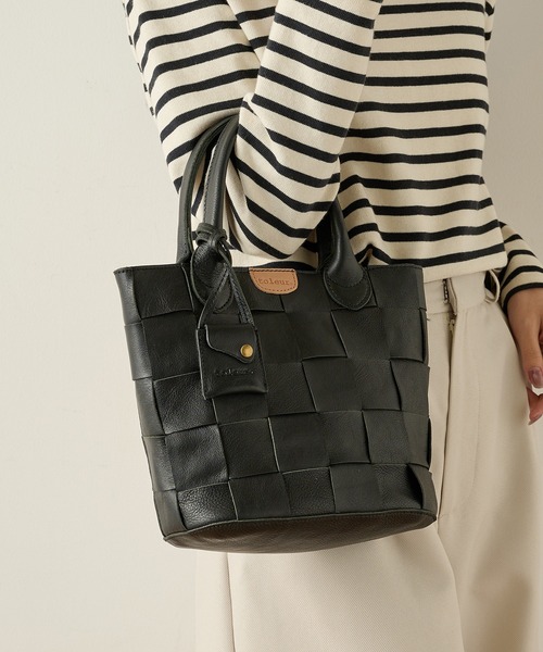 toleur（トーラ） トートバッグ 「toleur」カウレザー太メッシュトート