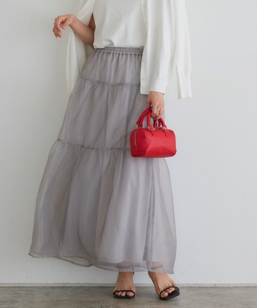 【新品】オーガンジーティアードスカート Pierrot スカート オーガンジーティアードスカート : ZOZOTOWN