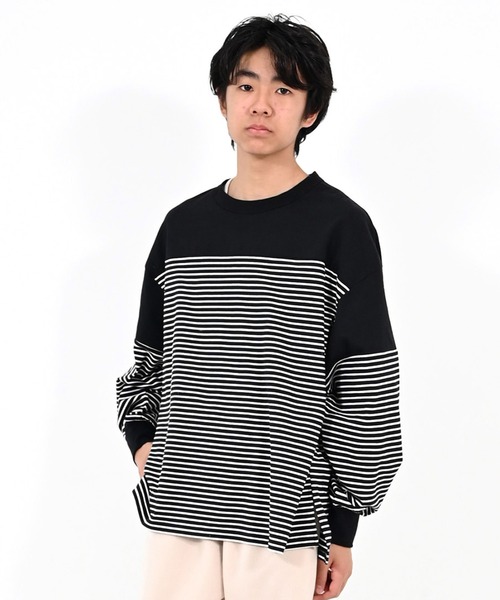 tシャツ Tシャツ FOV/フォブ ボーダー切り替え L/S Tシャツ レディース 