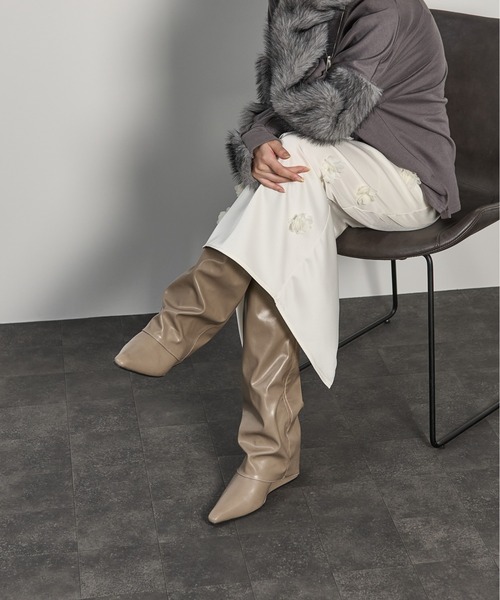 美品　THEYOn ザヨン フェイクレイヤードロングブーツ　sacai TOGA 美品 THEYOn ザヨン フェイクレイヤードロングブーツ sacai TOGA