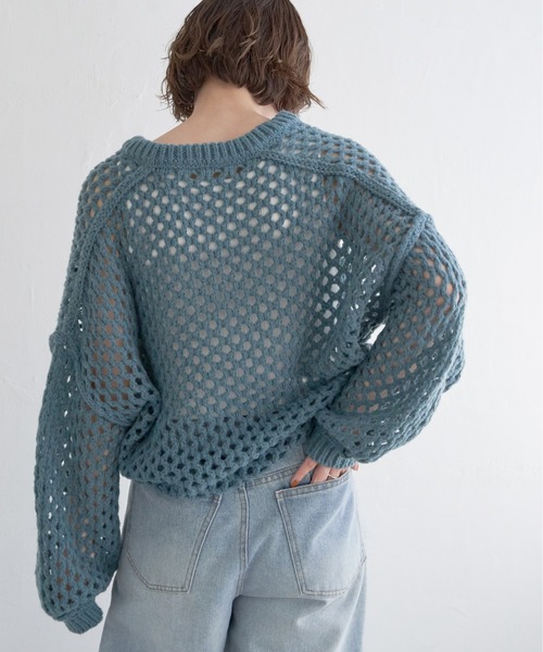 notch. ニット セーター ハニカムプルオーバーニット レディース