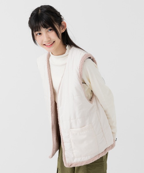 JAM & LINK ベスト リバーシブルボアベスト キッズ 子供服 女の子
