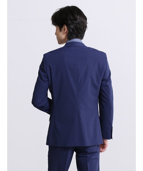 セットアップ スーツ 2WAYストレッチ ブルー ストライプ RESPECT