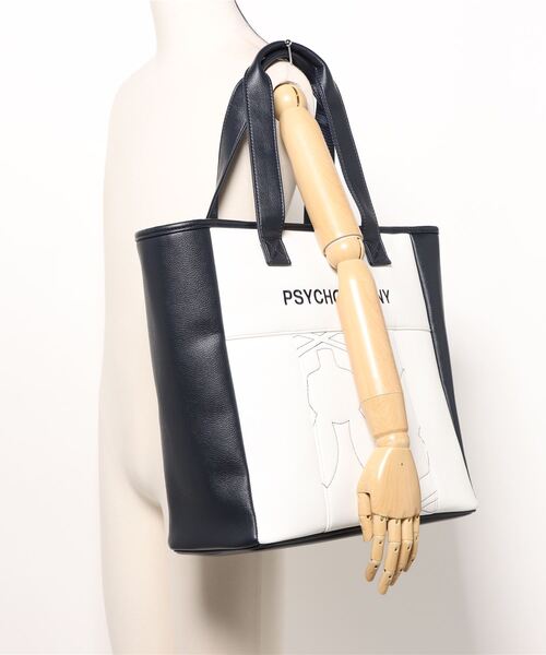 Psycho Bunny トートバッグ　アイボリー Mens Beige Graphic Tote | Psycho Bunny