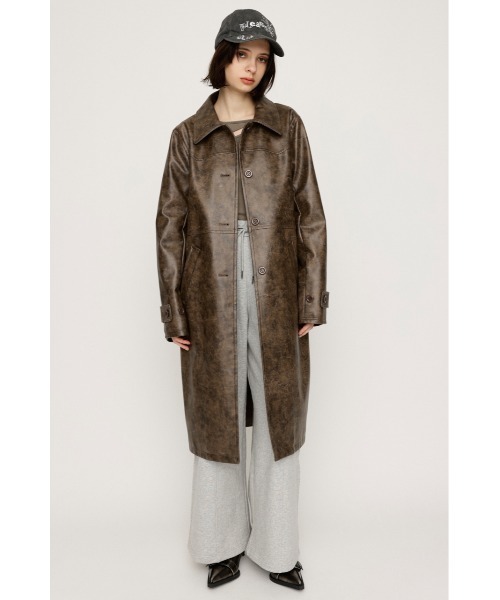 SLY ブルゾン アウター LONG F/LEATHER JK ロング フェイクレザー