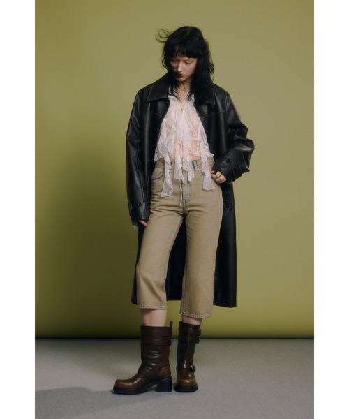 SLY フェイクレザージャケット アウター SLY レザージャケット ライダース VINTAGE BOXY F/LEATHER JK