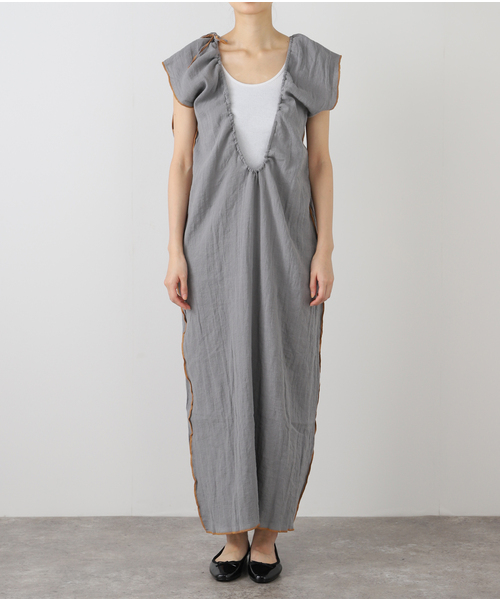 baserange Max Dress Crinkle Linen ワンピース Baserange Max dress - Crinkle Linen – kyo journal