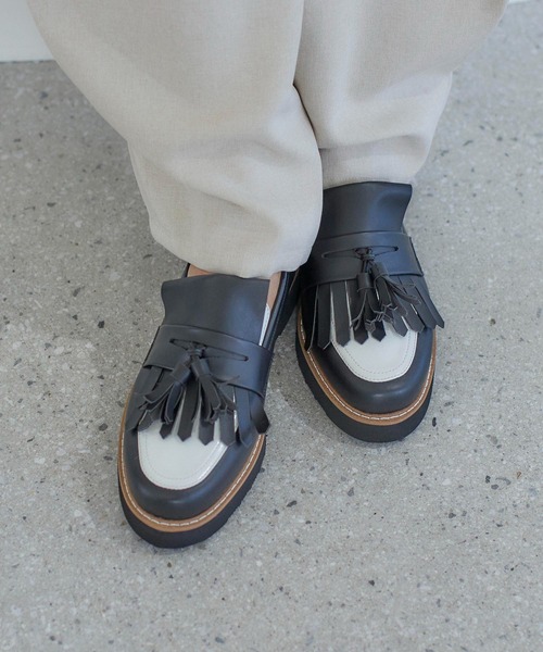 carino（カリーノ） ローファー 「レイン対応」「2WAY」厚底タッセル