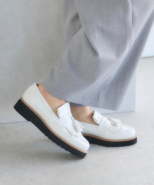carino（カリーノ） ローファー 「レイン対応」「2WAY」厚底タッセル