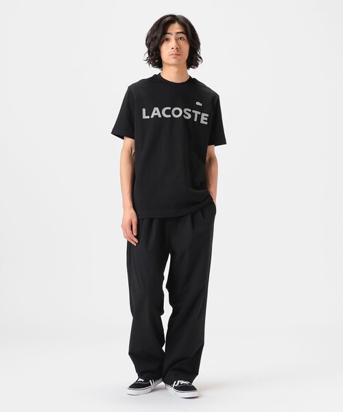 LACOSTE tシャツ / ヘビーウェイト ブランドネーム ロゴTシャツ