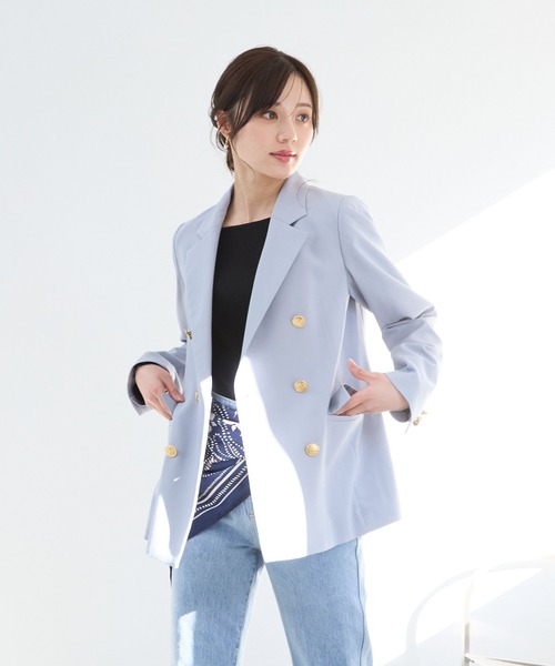 Andemiu 金ボタンジャケットブルー Andemiu 金ボタンジャケットブルー