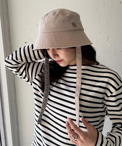 moz（モズ） キャップ 帽子 「MOZ」171-0023 リボンバケットハット
