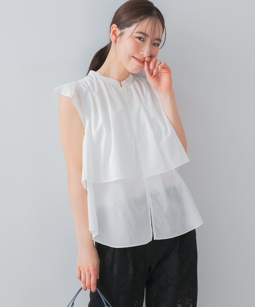 【URBAN　RESEARCH　ROSSO】F by ROSSO　コットンボイルレイヤードブラウス F by ROSSO ブラウス シャツ ROSSO コットンボイルレイヤード
