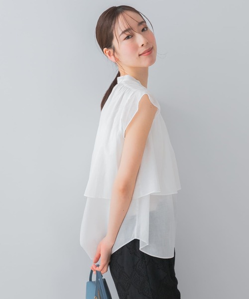 「F by ROSSO」 ノースリーブブラウス FREE ブルー レディース Spick＆Span 「Spick & Span」 ノースリーブブラウス FREE