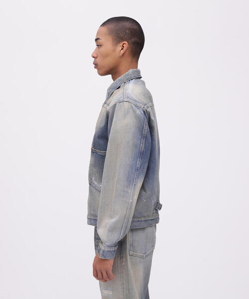 ジャケット・アウター 00s AVIREX mulch pocket denim jacket AVIREX デニムジャケット gジャン TAGGING JACQUARD DENIM