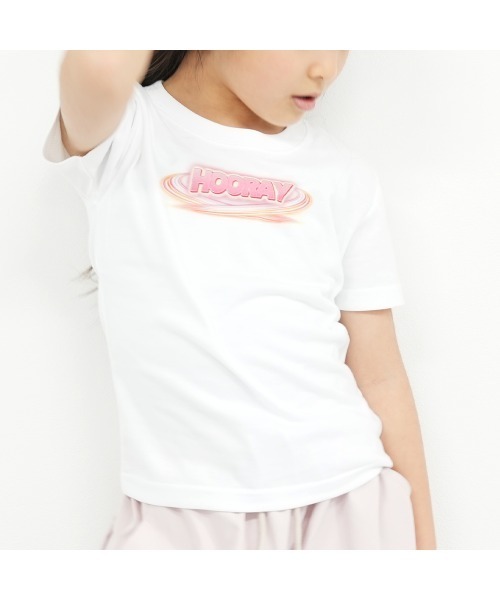 tシャツ ピンクHoorayロゴ キッズ Tシャツ キッズ 子供服 女の子 | ブランド登録なし