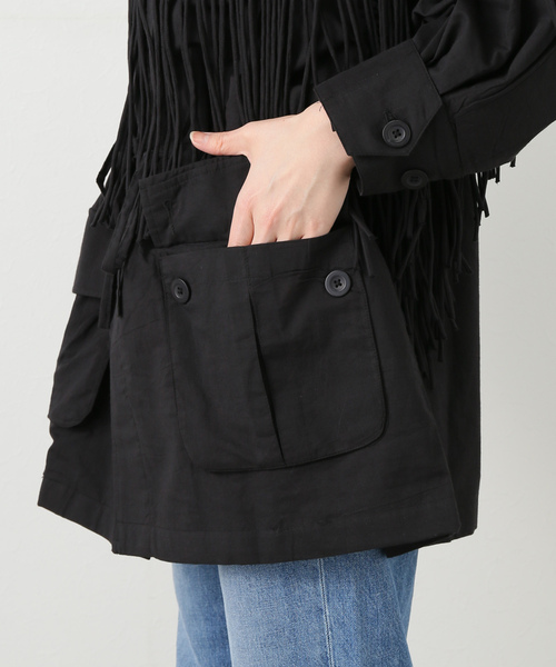 ジャケット・アウター CRINKLE fringe M65 jacket fringe M65 jacket ｜WHITE