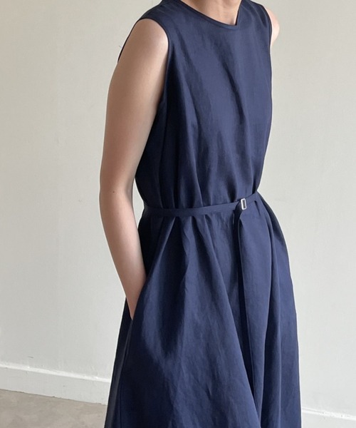 【美品】バーバリーロンドン ツイード 千鳥格子 ノースリーブワンピース ベルト付 おしゃれで暖かい☆千鳥格子 厚地 ウール混 ノースリーブ