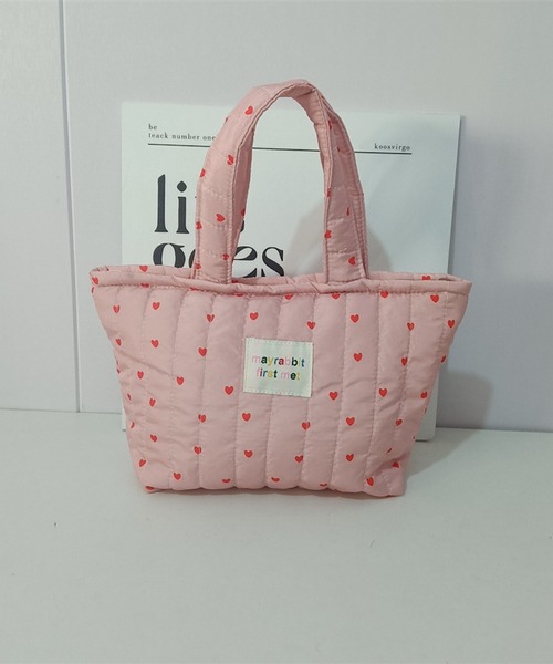 Mignonjour トートバッグ Mignonjour/ハート柄キルティングミニトート