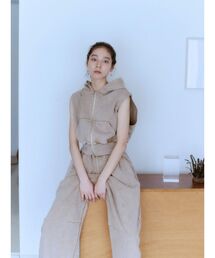 パーカー ヴィンテージウォッシュジップノースリパーカー レディース｜ZOZOTOWN Yahoo!店
