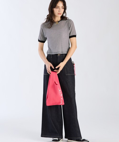 To b. by agnes tシャツ 半袖 シアー コットン リンガーTシャツ