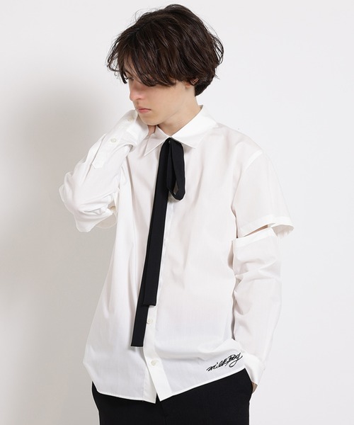 ブラウス シャツ ADJUST SLEEVE シャツ レディース メンズ