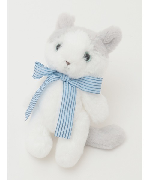 ブローチ ねこと子ペンギンぬいぐるみコサージュ レディースの画像