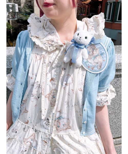 PINK HOUSE（ピンクハウス） ブローチ ねこと子ペンギンぬいぐるみ
