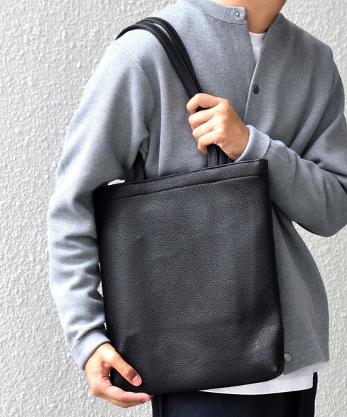 SHIPS any トートバッグ any: スプリット レザー スマート メンズ