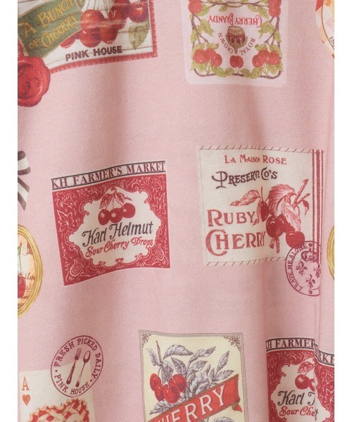 PINK HOUSE / ピンクハウス チェリー総柄プリントポロシャツ チェリー総柄プリントポロシャツ（ポロシャツ）｜PINK HOUSE