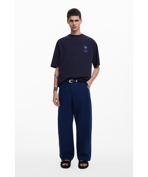 Desigual（デシグアル） シャツ サン刺繍 バックグラフィック 半袖T 