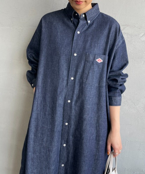 Danton 「DANTON」 シャツワンピース 36 ブルー レディース