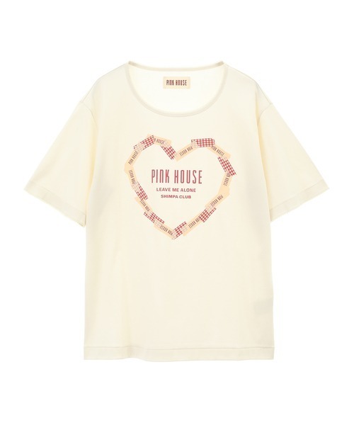 「PINK HOUSE」 半袖Tシャツ MEDIUM レッド レディース