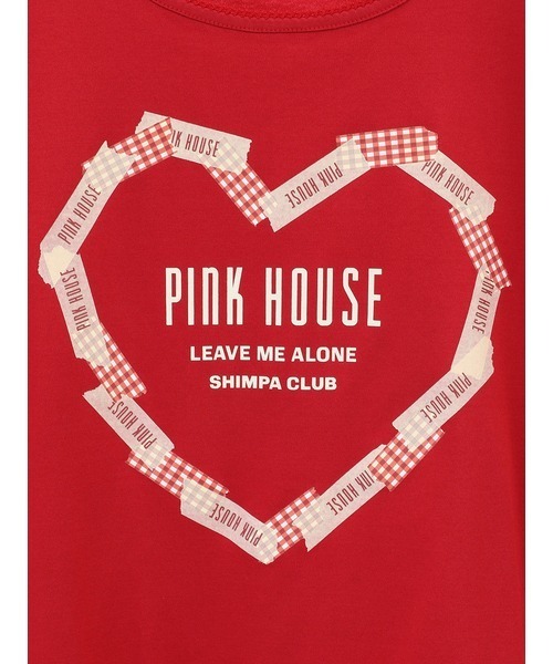 「PINK HOUSE」 半袖Tシャツ MEDIUM レッド レディース