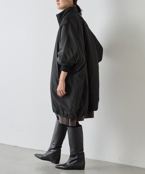 BEARDSLEY 黒 ウール ポンチョコート BEARDSLEY ウールポンチョコート