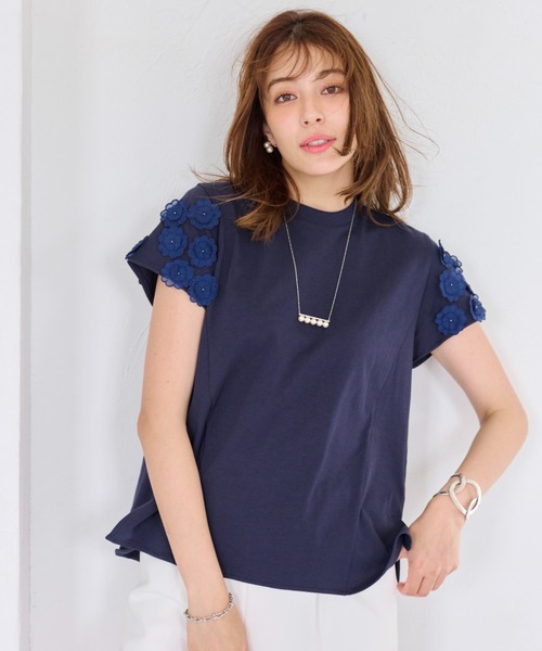 ちぃページ Chesty tシャツ フラワーモチーフTシャツ レディース : ZOZOTOWN