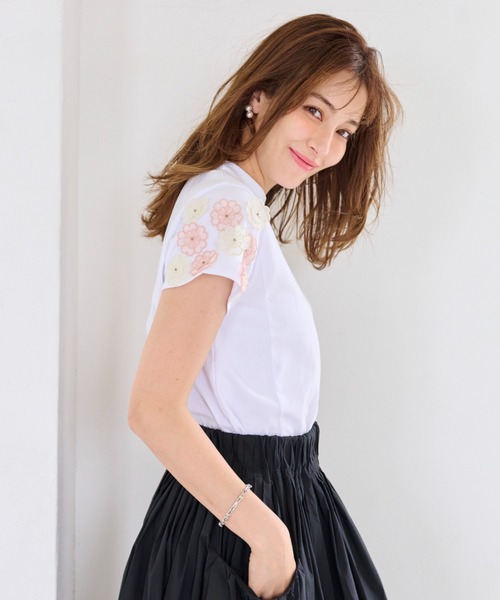 Chesty tシャツ フラワーモチーフTシャツ レディース : ZOZOTOWN