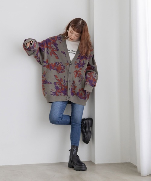 「LOWRYS FARM」 スキニーデニムパンツ SMALL ネイビー レディース