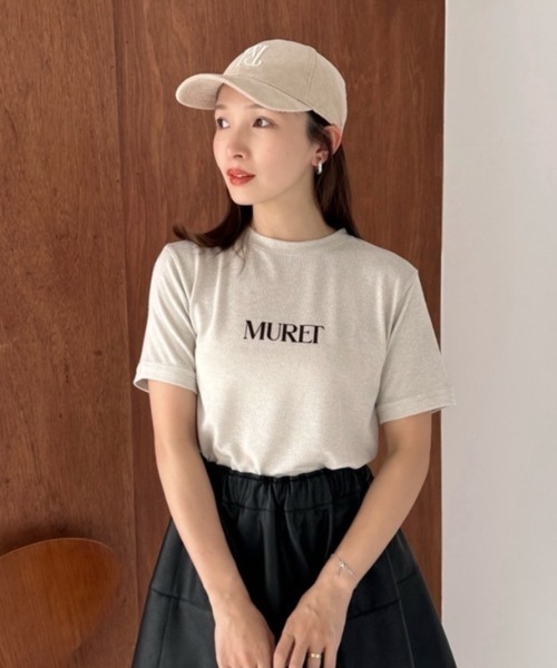 tシャツ DロゴフライスTシャツ レディース セール】ベアロゴ刺繍フライスTシャツ（Tシャツ/カットソー