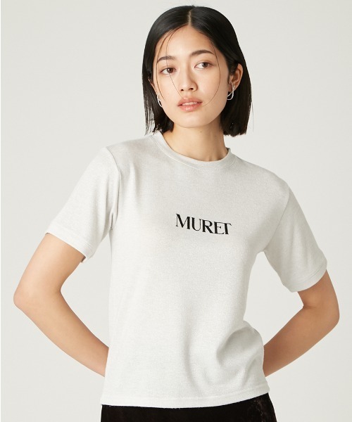 FRAY I.D tシャツ ラメフライスプリントTシャツ レディース