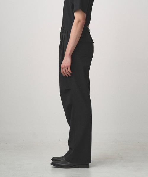 パンツ Juha 26SS SOFT SHELL KNEE-TUCK PANTS Juha（ユハ） ワイドパンツ カーゴパンツ SOFT SHELL KNEE-TUCK PANTS