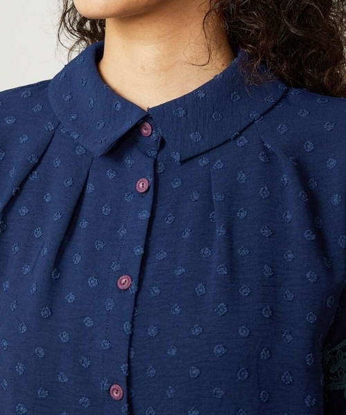 Jocomomola（ホコモモラ） ブラウス シャツ Encaje de Animal フラワー